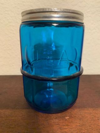 Sneath Peacock Blue Hoosier Glass Jars Coffee Tea