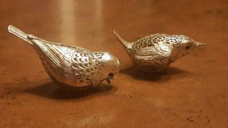 Pair Christofle France Bird Figurines Lumiere D 