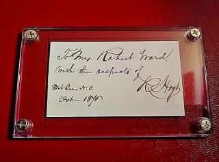Rev Ralph Hoyt (1806 - 1878) American Poet Artist Signed Signature