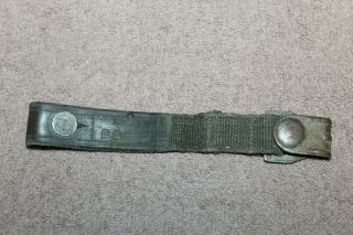 Ww2 German Army M30 Gas Mask Carrier (can) Support Hook Strap 43 Dated