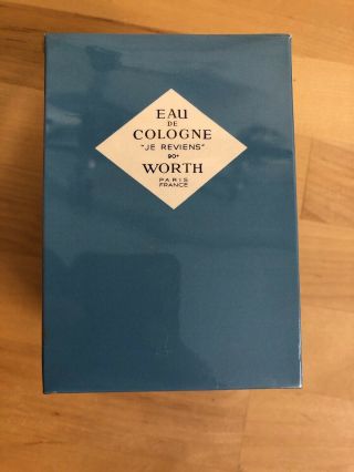 Vintage Eau De Cologne  Je Reviens  Worth Paris France Perfume 5.  5 Oz
