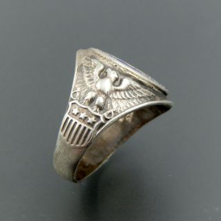 Vintage sterling silver US Army 9th Infantry Division Vietnam war ring 2