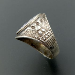 Vintage sterling silver US Army 9th Infantry Division Vietnam war ring 3