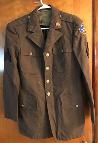 Wonderful Ww2 Army Jacket With Patches Buttons
