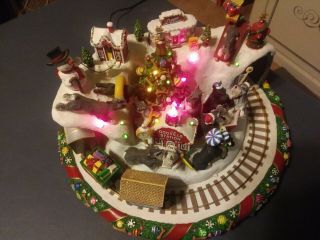Danbury,  Miniature Schnauzer,  Christmas Wonderland Lighted Village & Train