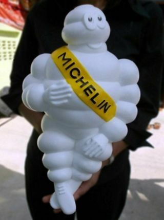 14 " X 2 Light Limited Vintage Michelin Man Doll Figure Bibendum Advertise Tire