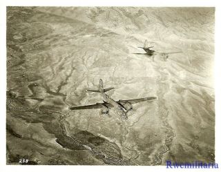 Org.  Nose Art Photo: Aerial View A - 20 Bombers (" Fancy Pants ") On Mission