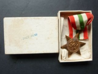 In The Box Wwii British/canadian Italy Star Medal