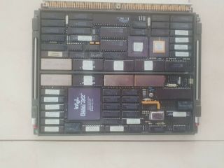 Vintage Scrap Cpu Intel 5962 - 9310503qxa And Other Cpu On The Board