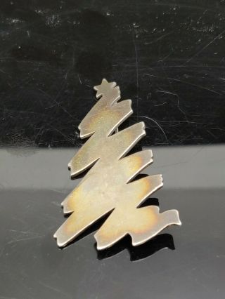 James Avery Sterling Silver Christmas Tree Brooch Pin Retired