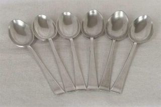 A Fine Set Of Six Solid Sterling Silver Demi - Tasse Coffee Spoons Sheffield 1936.