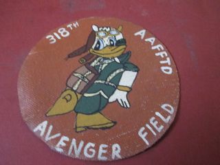 Wwii Usaaf Disney Wasp Daisy Duck Avenger Fld 318 Th Aafftd Flight Jacket Patch