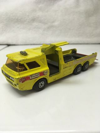 Matchbox Superkings K - 7 Racing Car Transporter Yellow 1972 Made England Lesney