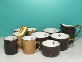 Louis Vuitton Monogram Tea Coffee Set Rare Gilded Set Not Commercially Available