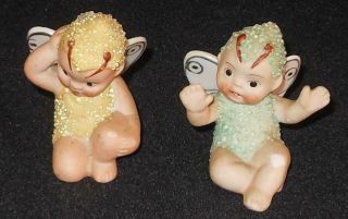 Pair Made In Japan Fairy Angels With Sugar Crystal Glaze So Sweet