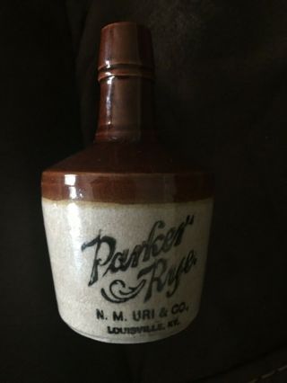 Parker’s Rye Pint Small Mini Sample Whiskey Crock Jug Nm Uri Louisville