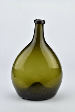 Large 18th / 19th Century American Blown Glass Chestnut Flask 3
