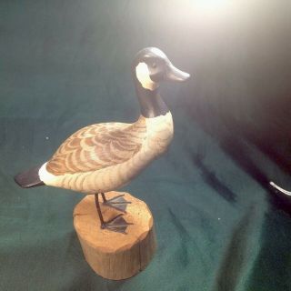 Carved Wood Canada Goose By Herb Daisy Jr
