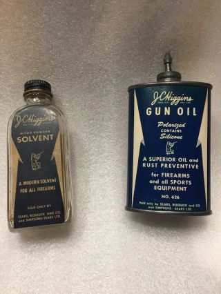 Vintage Jc Higgins Gun Oil 3oz.  Can,  Lead Top,  626,  Sears Roebuck,