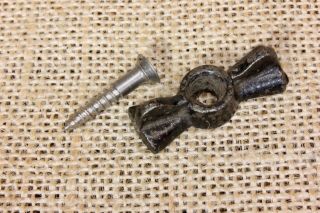 Old bow tie turn latch Jelly cupboard cabinet 1 1/4” small 1800 ' s vintage iron 2