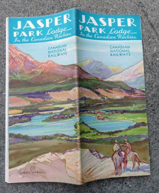 Orig C 1935 Jasper Park Lodge Canadian Rockies Booklet Canadian Nat Railways