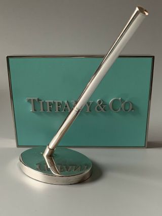 Tiffany & Co Sterling Silver Desk Twist Pen And Stand Vintage
