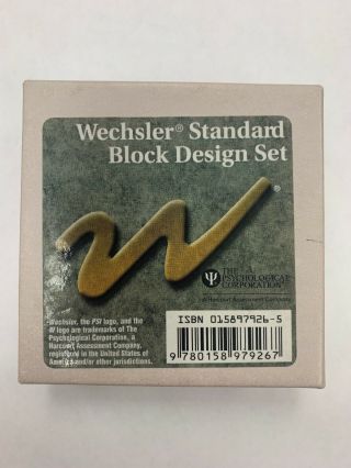 Wechsler Intelligence Scales Standard Block Design Set Isbn 015897926 - 5 Wisc - Iv