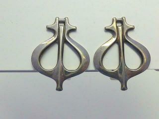 Modernist Vintage David Andersen Sterling Silver 925s Viking Earrings Norway