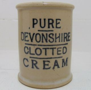 Unusual Pure Devonshire Clotted Cream Pot / Cylinder C1900 