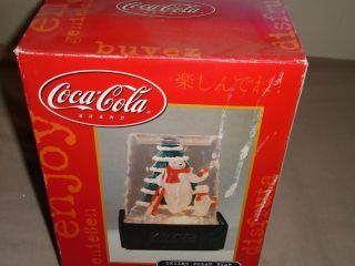 Coca Cola Table Top Fountain Skiing Polar Bears Coke Water Fountain 3
