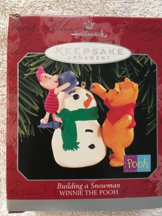 Hallmark Keepsake Building A Snowman Winnie The Pooh Ornament 1998