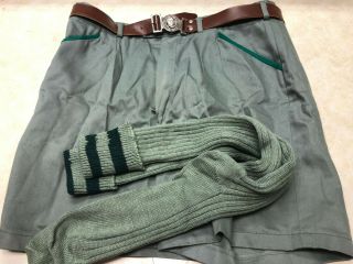 Norway Boy Scout Uniform Shorts W/belt & Buckle And Socks