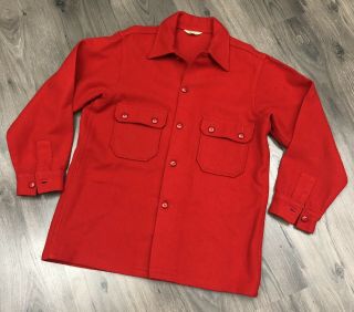 Vintage Boy Scouts Of America Official Jacket Red Wool Coat Men 