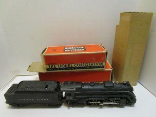 Vintage Lionel No.  2026 Locomotive & No.  6466wx Whistle Tender W/boxes