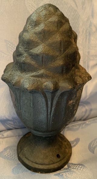 Vintage Cast Iron Pineapple Finial Perfect For Indoor & Outdoor Decor 7” Tall