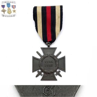 1914/1918 Wwi German Hindenburg Honor Cross Medal G1 Third Reich Made Wwii