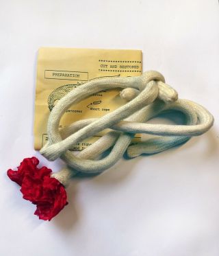 Tricks Co. ,  Ltd.  Cut And Restored Rope - To - Hanky / Vintage Rope To Hanky Magic