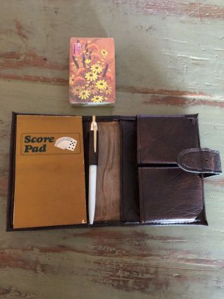 Rolf’s " Leather Playing Card Case 2 Decks