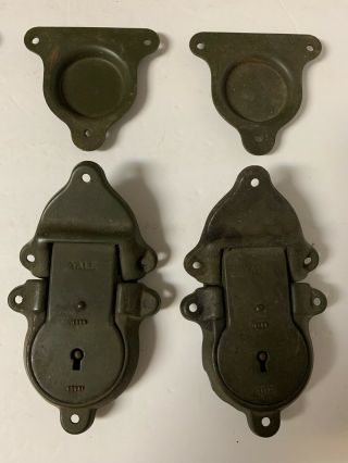 (5) WWII Military Trunk Foot Locker Chest Lock Hardware (4) YALE (1) Excelsior 3