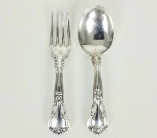 Gorham Chantilly Sterling Silver 2 Piece Baby Set Fork Spoon 2