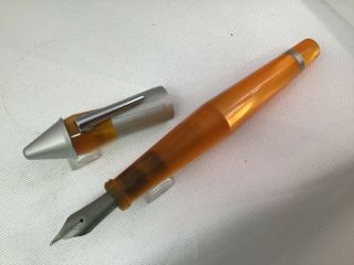 Stipula Pinocchio Limited Edition Fountain Pen Titanium Nib Medium Pt Orange 3