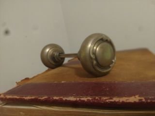 Vintage Cast Brass Door Knobs & Rod - Two 2.  25 " Round From Estate - Design