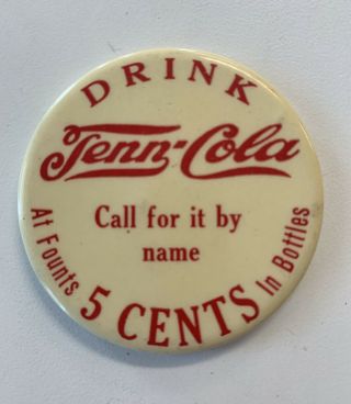 1916 Tenn - Cola Bottling Company Early Advertising Mirror Kingsport Tn