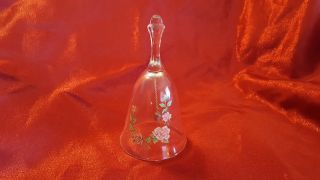 24 Lead Crystal Rose Pattern Bell By Avon 3135