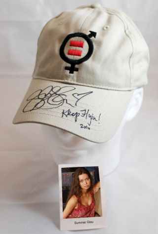 Equality Now Hat,  Signed By Summer Glau As " River ",  Star Of Firefly & Serenity