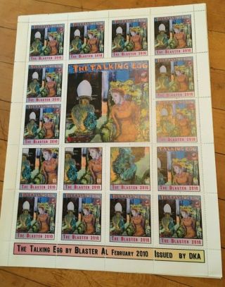 Blaster Al Ackerman,  Dazar (dka,  Darlene Altschul) Postage Stamps Mail Art 2010