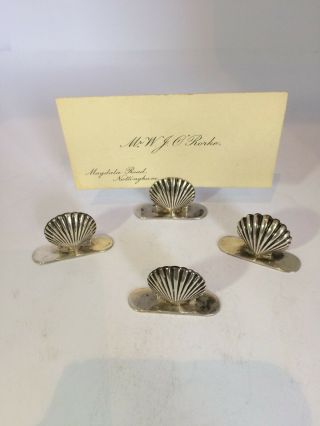 Solid Silver Place Card/menu Holders