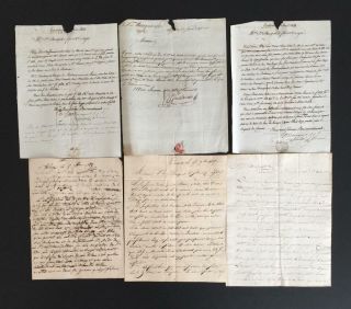 6 French Letters From The Late 1700 
