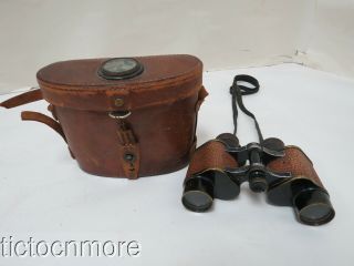 Wwi Us Army Signal Corps Binoculars By Bausch & Lomb Prism Stereo 6 Power & Case