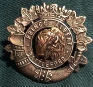 Prince Albert & Battleford Wwii Canada Hat Cap Badge Canadian Ww2